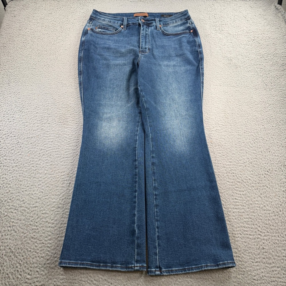 Judy Blue Bootcut Jeans Women 16W Short Blue 32x29 Stretch Denim JB88786 DK-CO-S
